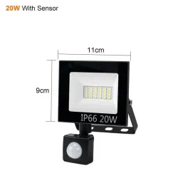 LED flood light - outdoor reflector - PIR motion sensor - waterproof - 10W - 20W - 30W - 50W - 100WFloodlights