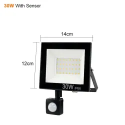 LED flood light - outdoor reflector - PIR motion sensor - waterproof - 10W - 20W - 30W - 50W - 100WFloodlights
