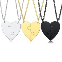 CollarHeart couple necklace - friendship - puzzle pieces - 2pcs
