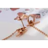 Chain with a black circle - long earringsEarrings