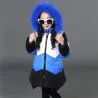 Warm down jacket - with detachable fur hoodKids