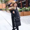 Thick winter jacket - with fur hood - waterproofKids