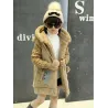 Warm fur coat - polar jacket - with hoodKids