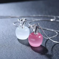 Collar925 sterling silver - apple pendant necklace