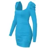 VestidosSexy backless long sleeve dress