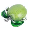 BrochesRed green apple brooch - rhinestone