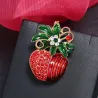 BrochesRed flower apple brooch