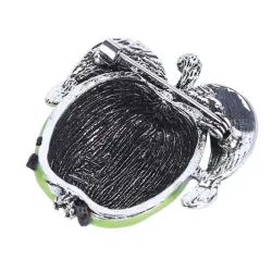 BrochesRed green apple brooch - rhinestone