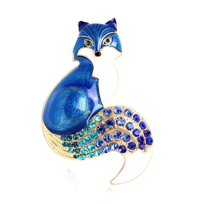 BrochesCrystal fox brooches