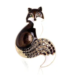 BrochesCrystal fox brooches