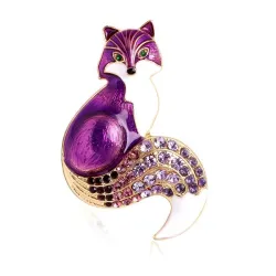 Crystal fox - broochBrooches