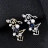 Crystal musical notes - elegant broochBrooches