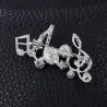 Crystal musical notes - elegant broochBrooches