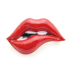 BrochesRed lip - enamel brooch