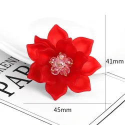 Flower with crystals - elegant broochBrooches