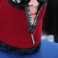 Sombreros / gorrasWinter knitted hat with zipper - balaclava cap