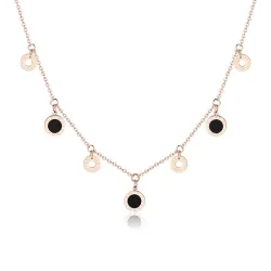 CollarGold necklace - with round charm decorations