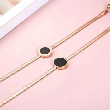 PulseraRose gold bracelet - with roman numerals