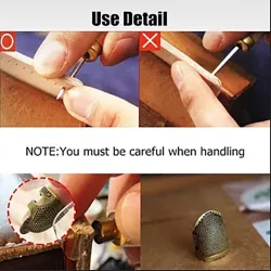 Sewing thimble - finger protector - retro metal brassTextile