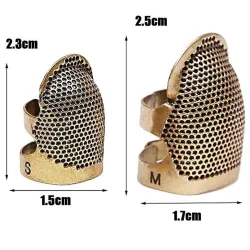 Sewing thimble - finger protector - retro metal brassTextile