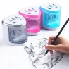 SacapuntasElectric auto  double hole touch switch pen sharpener school home stationery