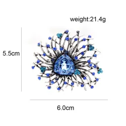 BrochesElegant cyrstal wedding coat pin