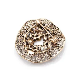 BrochesVintage rhinestone round brooche -  luxury gift for someone special