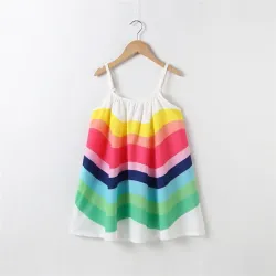 Rainbow sleeveless dress - with spaghetti strapsClothing