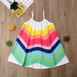 Rainbow sleeveless dress - with spaghetti strapsClothing