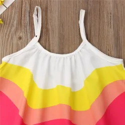 Rainbow sleeveless dress - with spaghetti strapsClothing