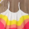Rainbow sleeveless dress - with spaghetti strapsClothing