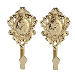 Curtain hooks - rose pattern - 2 piecesTextile