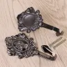 Curtain hooks - rose pattern - 2 piecesTextile