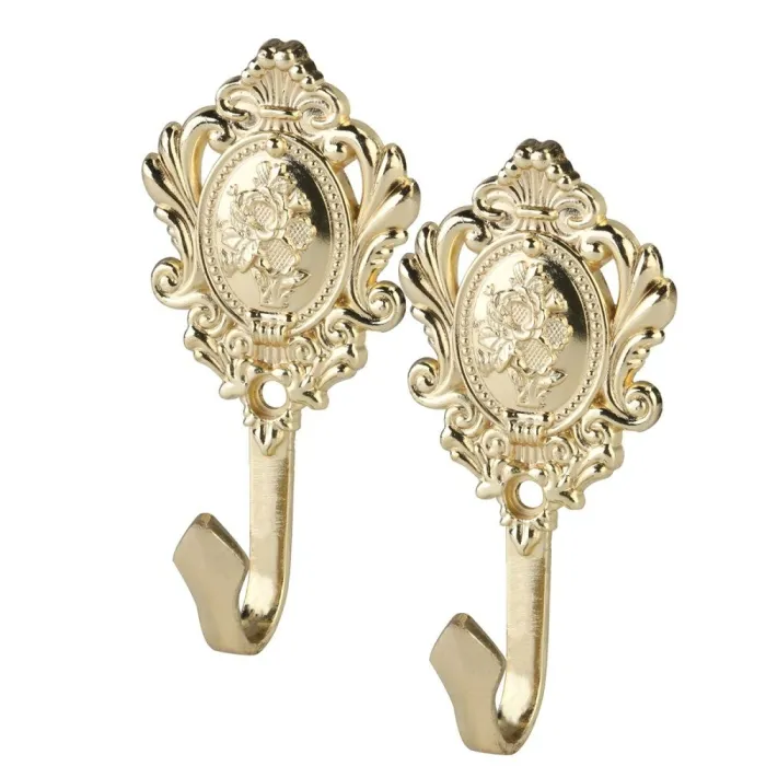 Curtain hooks - rose pattern - 2 piecesTextile