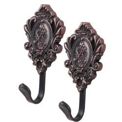 Curtain hooks - rose pattern - 2 piecesTextile