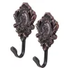 Curtain hooks - rose pattern - 2 piecesTextile