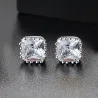 AretesMinimalistic rectangle - crystal earring