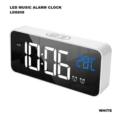 RelojesDespertador musical LED - USB - activado por sonido - con función de repetición