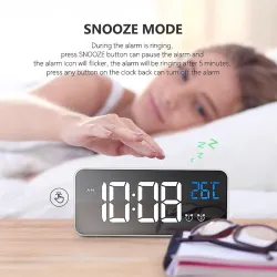 LED music alarm clock - USB - sound-activated - with snooze functionClocks