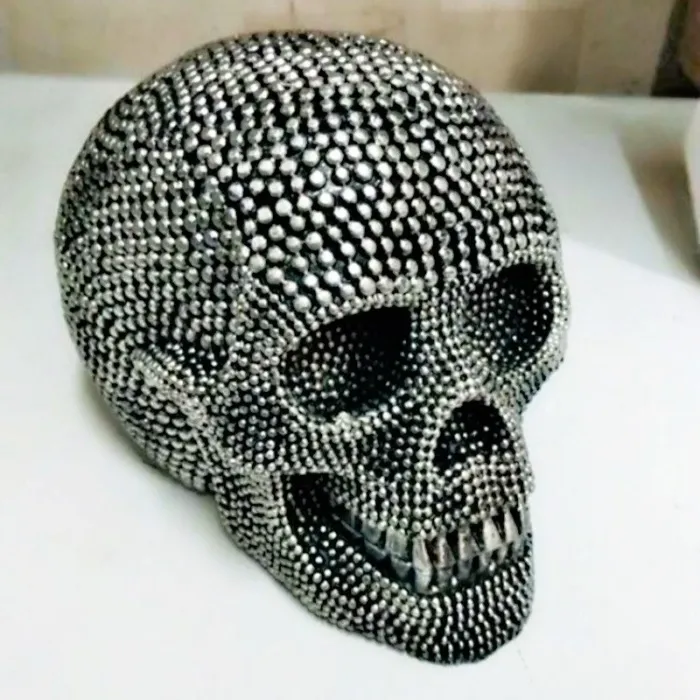 Fiesta & HalloweenGolden skull statue - home decoration - halloween - trick a treat decor Ornaments Gifts