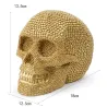 Fiesta & HalloweenGolden skull statue - home decoration - halloween - trick a treat decor Ornaments Gifts