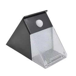 Iluminación solarAplique solar triangular - con sensor de movimiento PIR - 12 LED