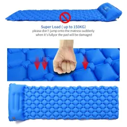 Herramientas de supervivenciaOutdoor camping inflatable sleeping mattress -added cushion pillow- super light