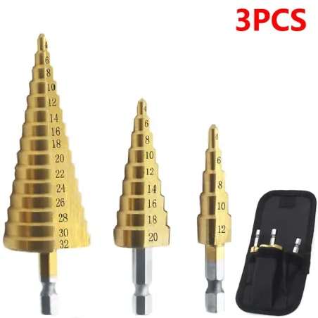 Brocas & taladrosHSS titanium drill bit - 4-12 / 4-20 / 4-32 - metal / wood cutting