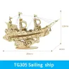 De madera3D boat model - wooden puzzle - 4 types