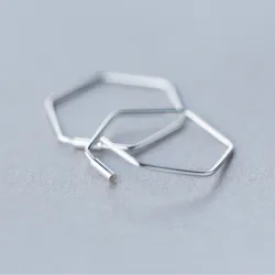 Pentagon earrings - geometric hyperbole - 925 sterling silverEarrings