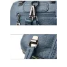 MochilasLeather shoulder bag - with multi zippers / hand strap
