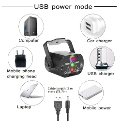 Mini disco light - projector - LED - RGB - for disco / parties / weddingsStage & events lighting