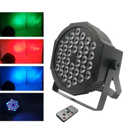 Iluminación de escenarios y eventosLED Par - luz de escenario plana - RGBW - DMX - con control remoto