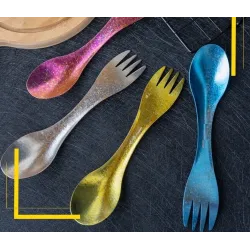 Titanium spoon / fork - ultralight - for camping / picnicSurvival tools